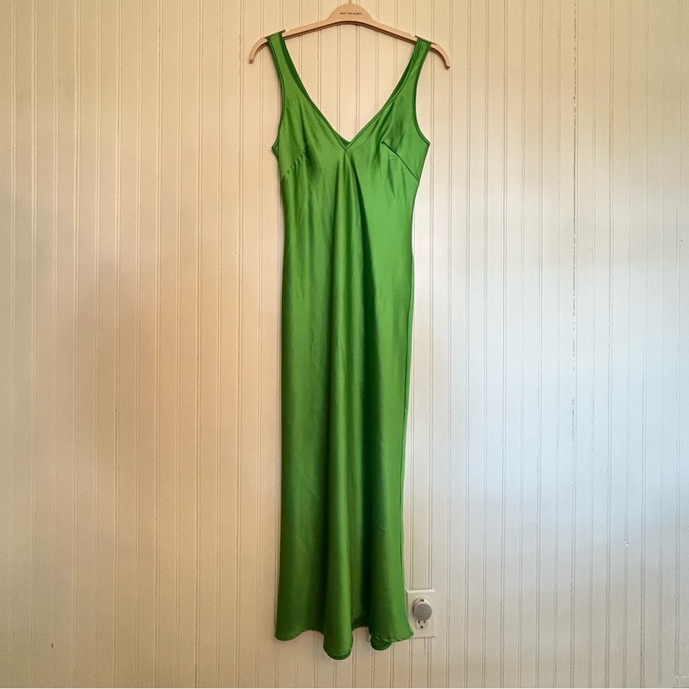Green Slip Dress NWOT